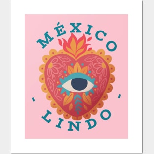 Mexico Lindo Corazon Mexicana Chicana Posters and Art